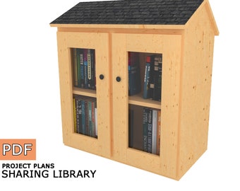 DIY Little Free Library Plans: Outdoor Book Exchange (Digital Download)