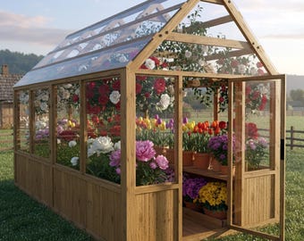 8’ x 16’ Framed Greenhouse DIY Plans (Digital Download)