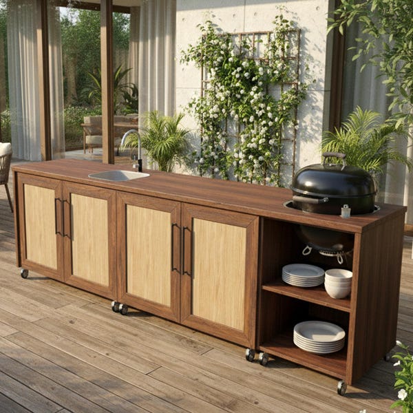 DIY Outdoor Kitchen Insel-Pläne: 3 m Grillschrank (Digitaler Download)