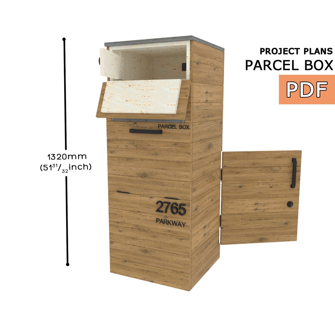 Contoh Parcel Box DIY Parcel Box Plans: Secure Package Delivery (PDF) - Etsy