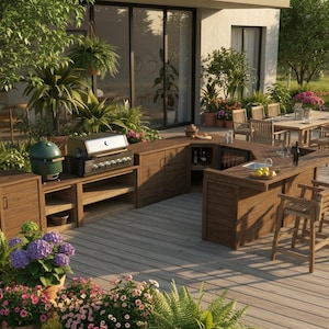 Module buitenkeuken, bbq-tafel - alleen digitale download