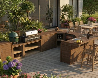 Modul Outdoor-Küche, Grilltisch - Digital Download
