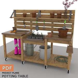 Potting Bench Build Plan: DIY Garden Table Instructions (PDF Download)