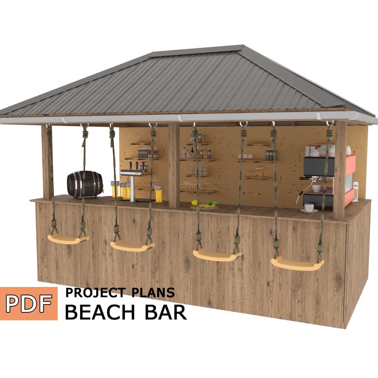 DIY Outdoor Openair Bar Backyard Party Pavilion Beach Bar Etsy
