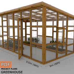 10&#39;x18&#39; Greenhouse Plans, greenhouse build, Framed greenhouse plans, Garden house, Greenhouse diy plan - Digital Download Only