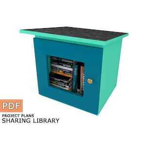 DIY Little Free Library Plan: Neighborhood Lending Box (Digital Download)