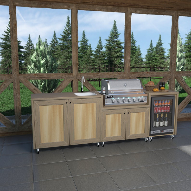 DIY Outdoor Grill Kitchen 10ft Grill Grill Table Etsy