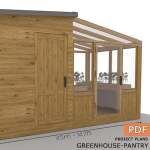 Shed Greenhouse Plans: DIY Garden House Build (Digital Download Only)