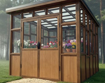DIY-Gewächshaus-Pläne, Gewächshaus mit Holzrahmen, Gartenhaus - PDF Nur digitaler Download