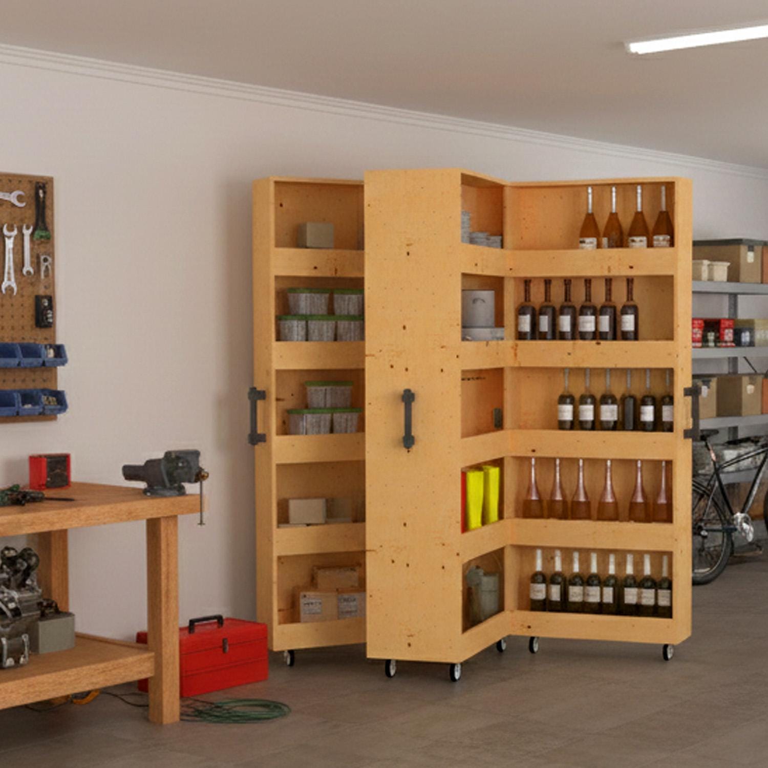 Plans de rangement pour armoire de garage bricolage : étagères murales (téléchargement numérique)