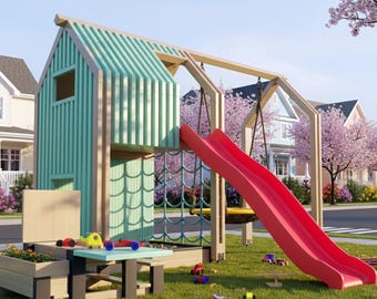 Vollständige DIY-Anleitung: Kinderspielhaus & Baumhaus bauen – Digitaler Download