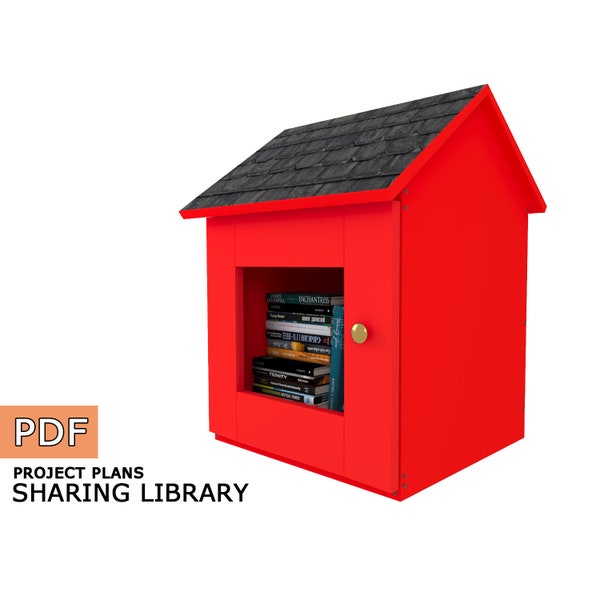 DIY project. Outdoor Lending Library Community Neighborhood Shared Sidewalk Blessing Box Little Free Pantry - Digital Download Only