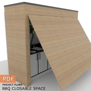 DIY Grill Shelter mit Closing Panels, BBQ Shed - Nur digitaler Download