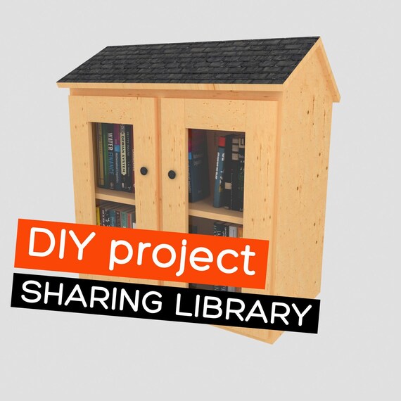 DIY project. Outdoor Shared Library Lending Neighborhood Etsy
