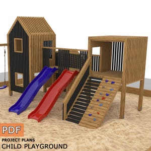 Bouwplan speelhuisje voor kinderen, doe-het-zelfspeelset, boomhut - alleen digitale download