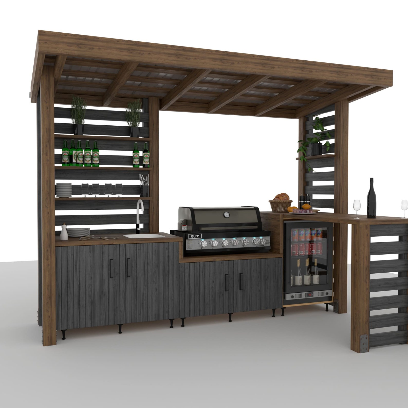Step-by-step Plans for a Wooden Outdoor Kitchen - Digital Download Only ...