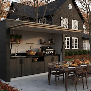 BBQ closable space, DIY Grill Shed Station - Digital Download Only