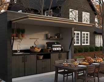 BBQ closable space, DIY Grill Shed Station - Digital Download Only