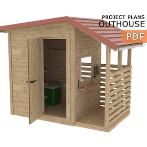 Outhouse, Composting toilet, Off grid living, Outdoor plans, Diy restroom - Digital Download Only