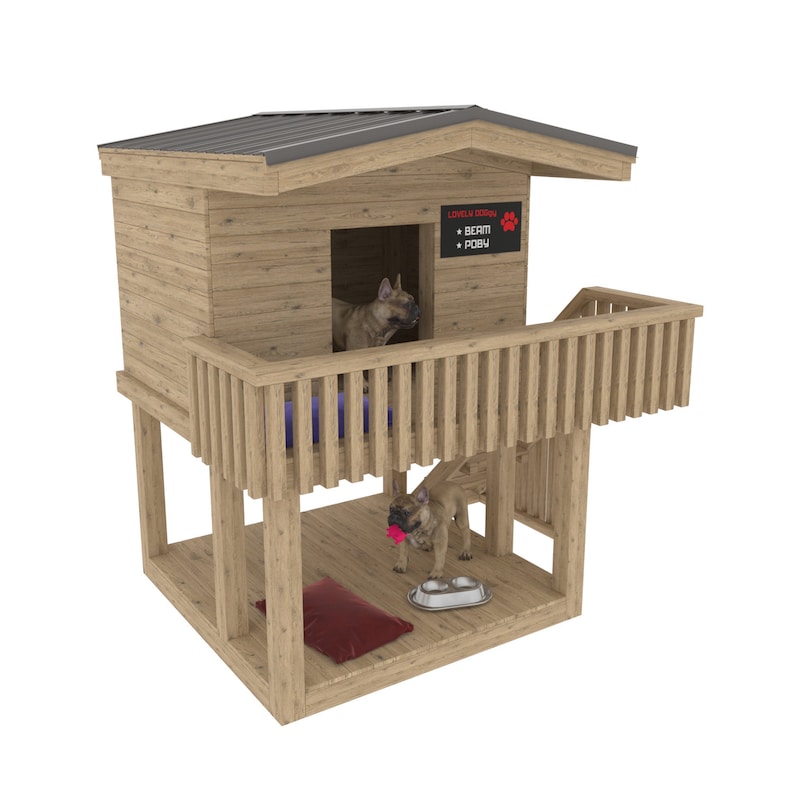 Wooden Doghouse Stepbystep Guide DIY Doghouse Plans Etsy