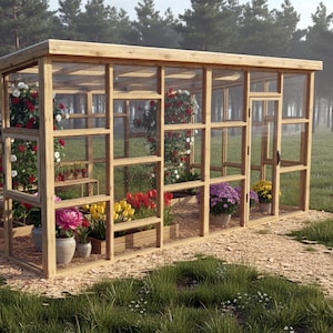 Framed Greenhouse DIY Plans: 10'x18' Garden House (Digital Download)