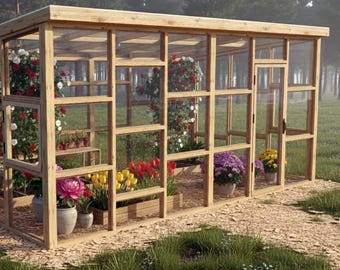 Framed Greenhouse DIY Plans: 10'x18' Garden House (Digital Download)
