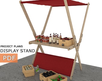 DIY Vendor Display Stand Construction Plan: Portable Wood Shelves (Digital Download)