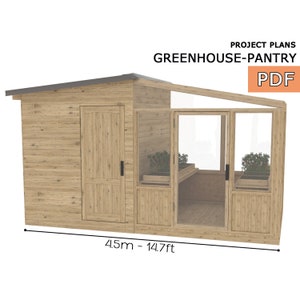 Shed greenhouse plans, Outdoor pantry, Greenhouse build, Framed greenhouse plans, Garden house, Greenhouse diy plan - Digital Download Only