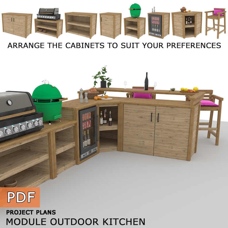 Module Outdoor Kitchen, Bbq Table - Digital Download Only - Etsy