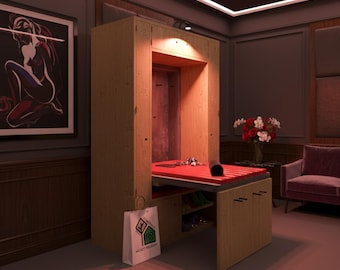 BDSM Garderobe Versteckt - Verwandeln Sie Ihren Raum - Nur digitaler Download