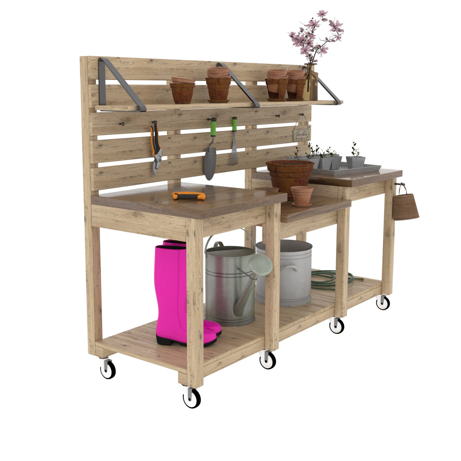 Potting Bench Build Plan, Gardeners Table, Potting Table, Gardening Bench, Garden Station