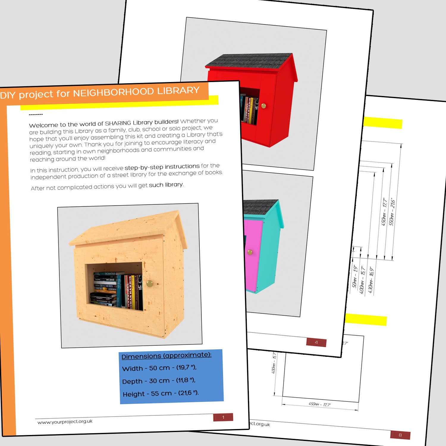 DIY Little Free Library Plans: Community Blessing Box (digital Download ...