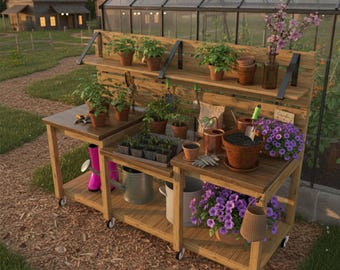 Potting Bench Build Plan: DIY Garden Table Instructions (PDF Download)