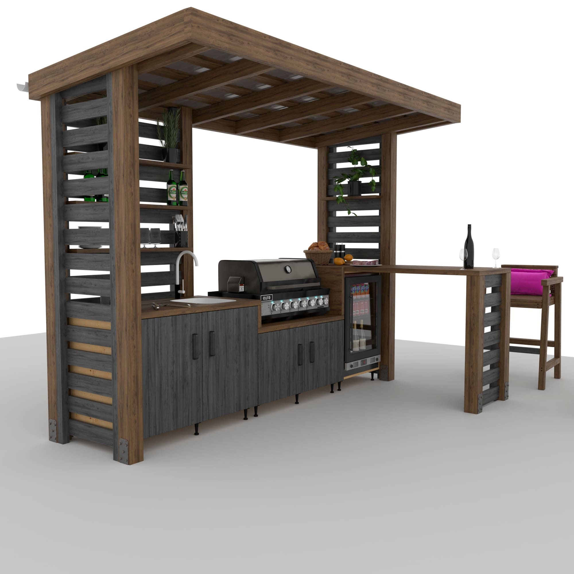 Step-by-step Plans for a Wooden Outdoor Kitchen Digital Download Only ...