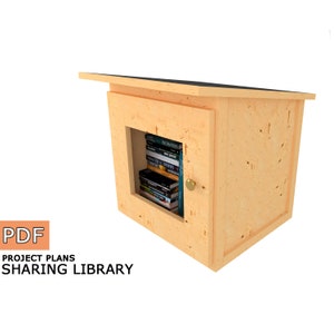DIY Little Free Library Plans: Outdoor Book Exchange (Digital Download)