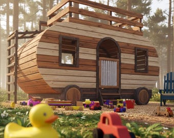 DIY Camper Kinderspielhaus, Baumhaus, Spielset Baupläne - Digitaler Download
