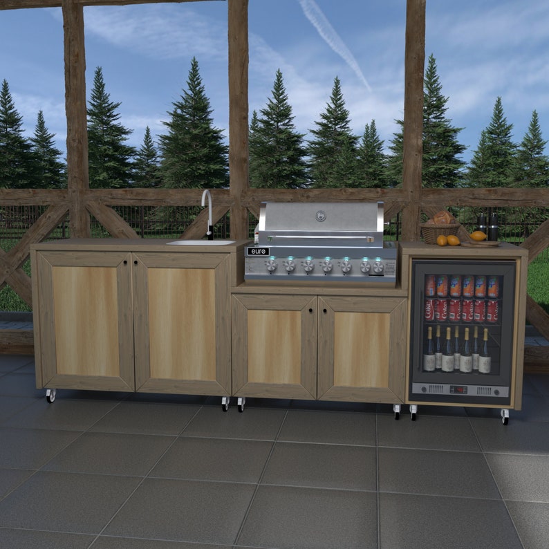 DIY Outdoor Grill Kitchen 10ft Grill Grill Table Etsy