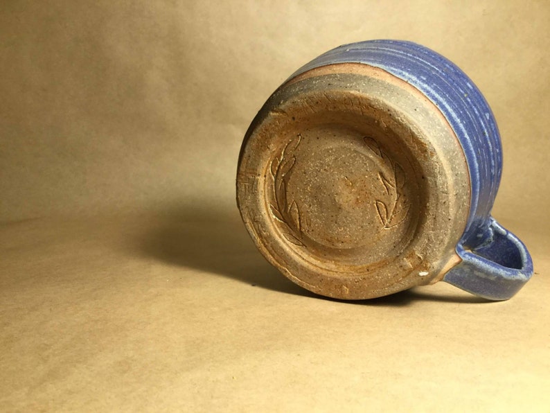 Rustic Colbalt and White Hand Thrown Mug