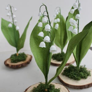 Papier fait main Muguet, scène de la forêt