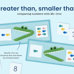Greater Than Less Than Equal To Number Activity | Comparing Numbers | Math Number Skills | Printable Preschool Homeschool Worksheets