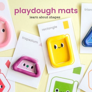 Shapes Play Dough Mats: Preschool Learning Activity (Digital Download)