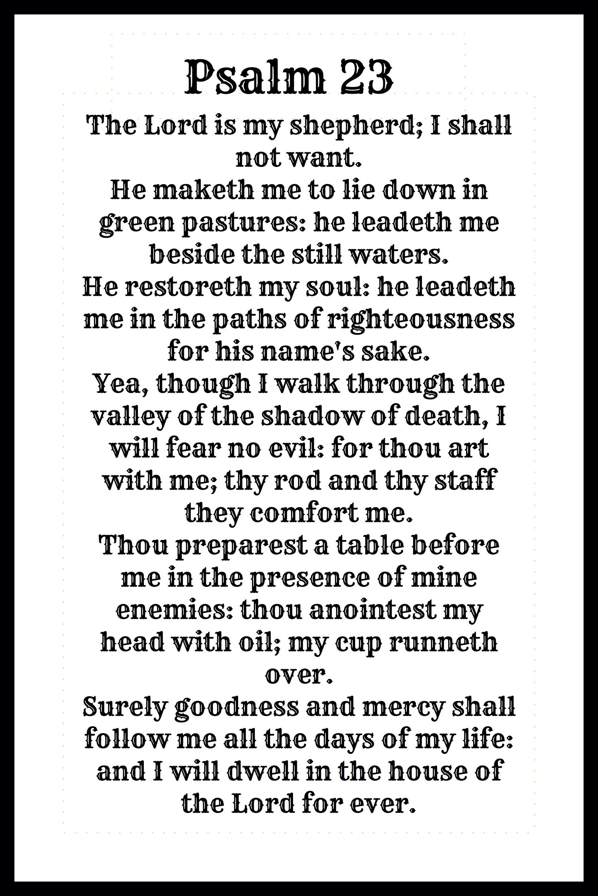 Psalm 23 Images