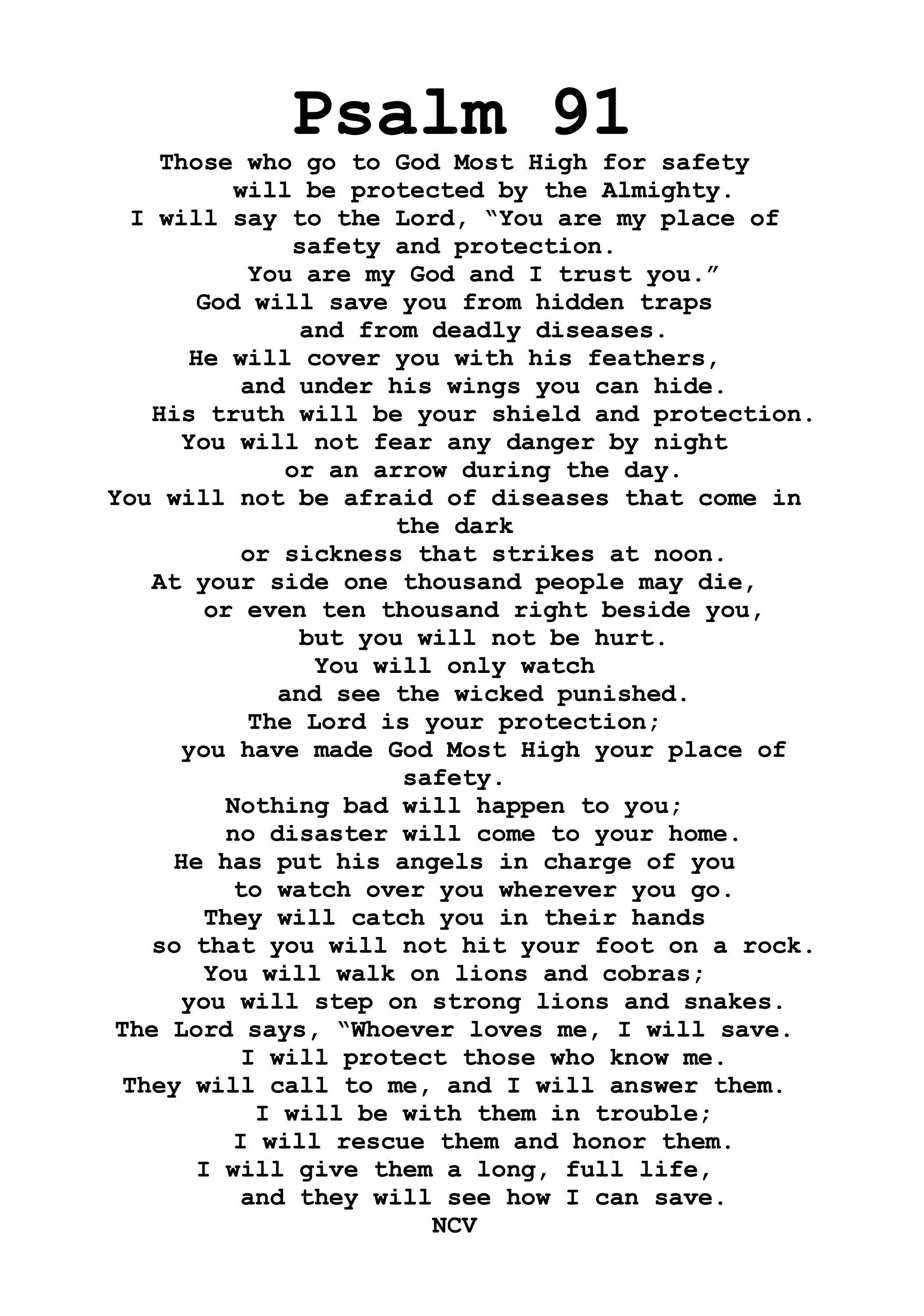 Printable Psalm 91 Printable Word Searches 53 OFF
