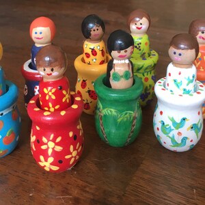 Hand painted wooden Montessori  learning toys