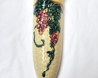 Majolica Style Wall Pocket / Planter / Vase