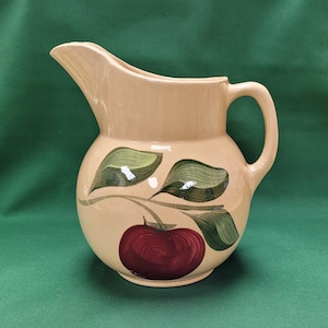 Watt Red Apple 6 1/2 inch Ball Pitcher