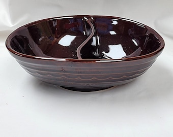 Vintage Daisy & Dot Divided Serving Bowl Marcrest