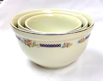 Hall Blue Bouquet Nesting Mixing Bowl Set