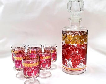 Vintage French Luminarc Liquor Decanter Set