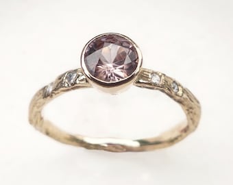 Zircon Engagement Ring branch design